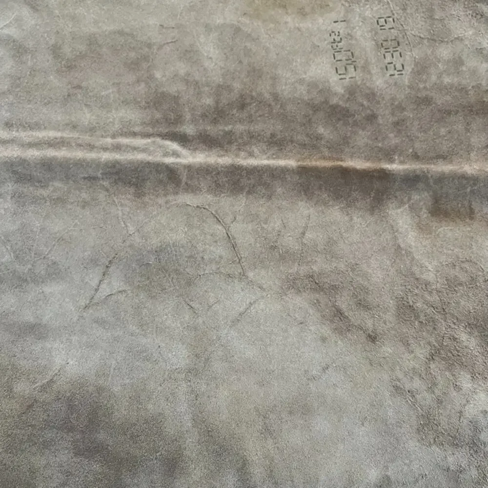 Genuine Cowhide Suede Leather Skin Organic Shape For Crafting or Upholstery
